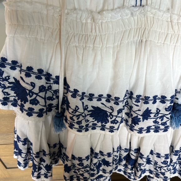 LoveShackFancy blue and white mini dress with embroidery - Picture 3 of 7